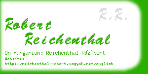 robert reichenthal business card